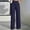 Navy, variant on Women's Solid Color High Waisted Wide Leg Suit Pants Straight Leg Trousers with Pockets Four-Way Stretch Business Casual Pants for Office & Daily Wear(Navy,S)