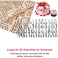 thumbnail image 2 of K Kits de 34 Piezas de Boquillas para Manga Pastelera, Stainless con 48 Boquillas de Acero Inoxidable, Cake Decoration Tool, Manga pastelera Reutilizable, 3 Raspadores de Pastel (Rosa Roja), 2 of 4