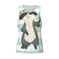 thumbnail image 4 of Easygdp Cute Raccoon Men's Tank Top, Sleeveless Muscle T Shirts, Breathable, Quick-Dry, Loose for Gym, Running, Fitness - Medium, 4 of 9