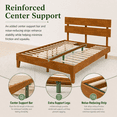 thumbnail image 3 of Zimtown Queen Size Bed Frame,Solid Rubber Pine Wood Platform Bed Frame, Bedroom Bed with Headboard, Brown, 3 of 11