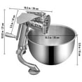 thumbnail image 3 of VEVOR Rotary Vegetable Mandoline, Zinc Alloy Rotary Cheese Grater, Manual Cheese Mandoline with 5 Stainless Steel Cutting Cones, Manual Vegetable Grater with 2.5L Bowl, 3 of 9