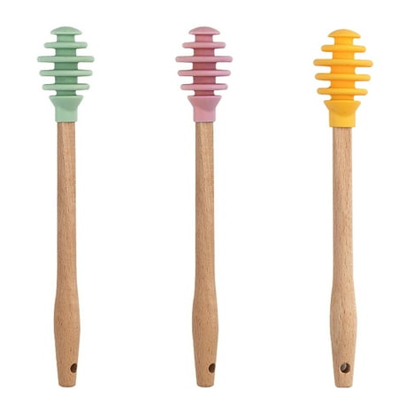 

Honey Dipper Stick Dippers Stirrer Sticks Honeycomb Whisk Spoon Stir Bulk Wooden Sauce Silicone Pot Fry Garlic Egg