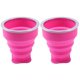 thumbnail image 1 of 2x Silicone Retractable Folding Cup 1 Collapsible Travel Camping 200ml, 1 of 5
