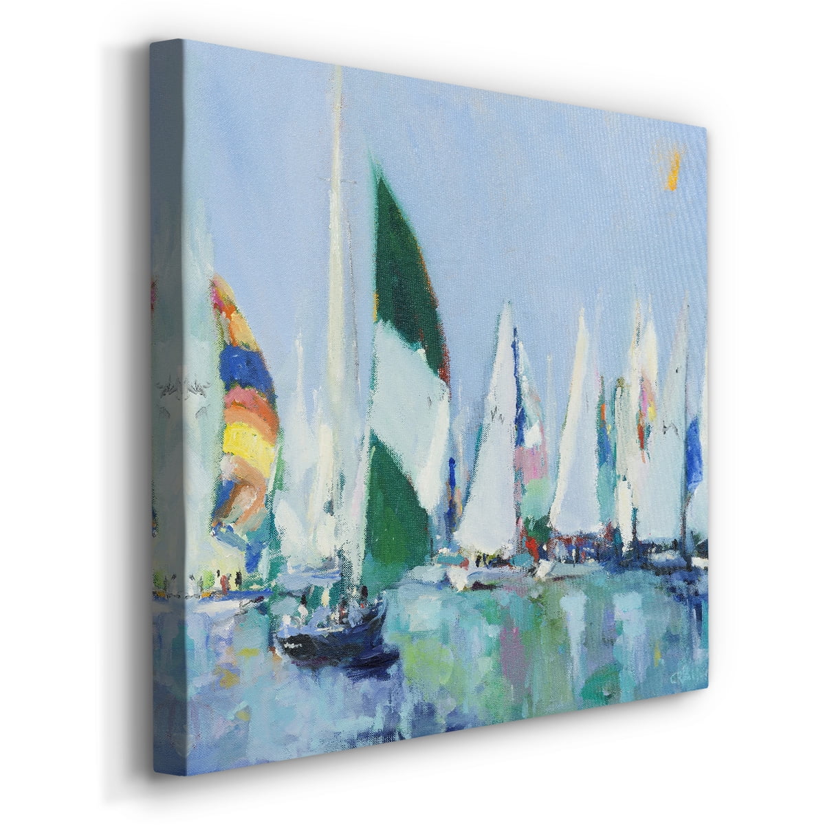 Wexford Home Parking Lot-Premium Gallery Wrapped Canvas, 16" x 16" - Ready to Hang