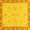 thumbnail image 1 of Ahgly Company Indoor Square Oriental Yellow Traditional Area Rugs, 4' Square, 1 of 4