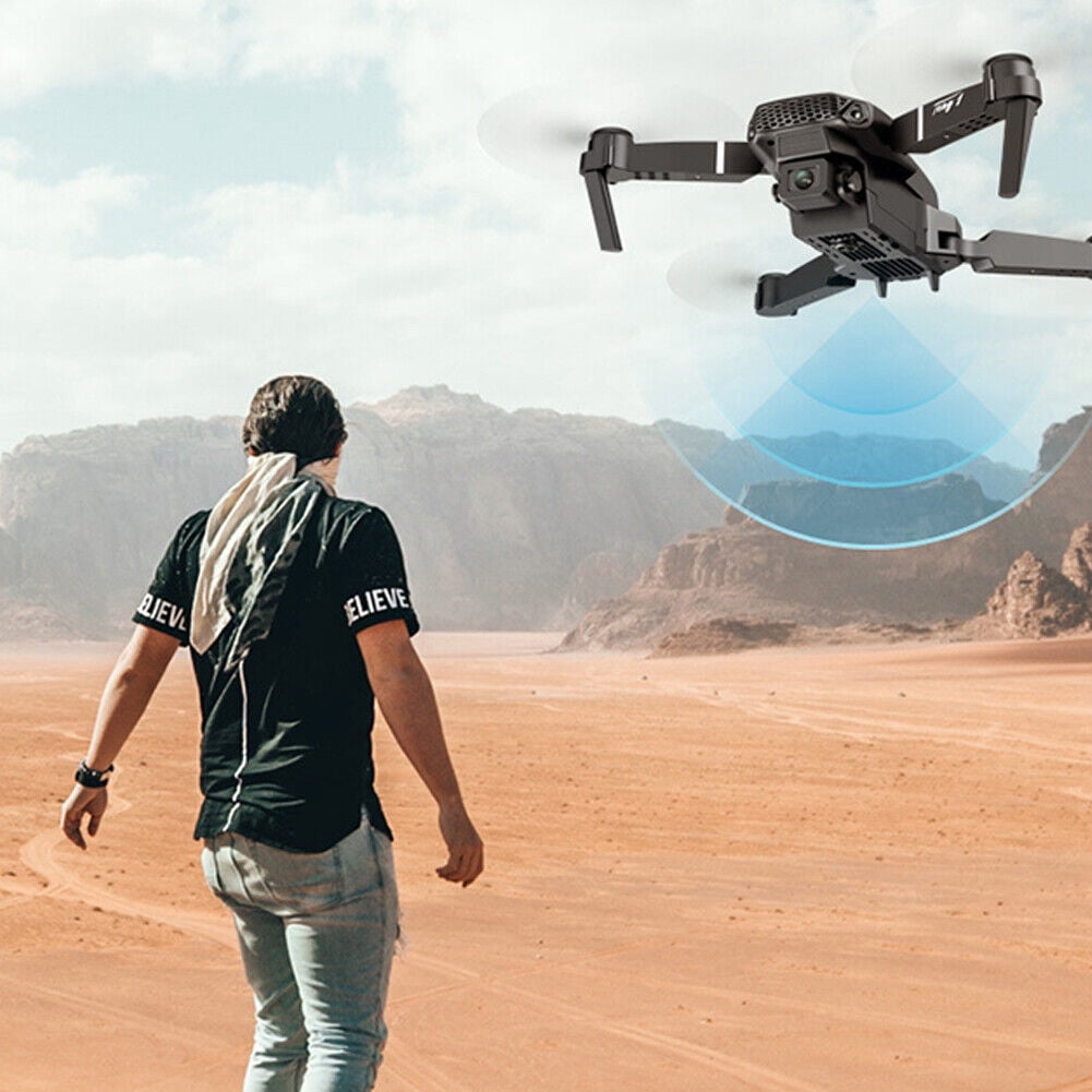 US New RC Drone With 4K HD Dual Camera WiFi FPV Foldable Quadcopter +4 Battery