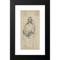 thumbnail image 2 of Antoon Derkinderen 11x18 Black Modern Framed Museum Art Print Titled - Sitting Figure with Down Eyes (1869 - 1925), 2 of 5