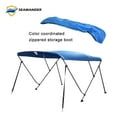 thumbnail image 5 of Seamander 3 Bow Bimini Top Boat Cover with Rear Support Pole and Storage Boot, 46" Height,Pacific Blue, 5 of 5