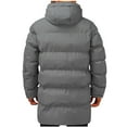 thumbnail image 4 of Gibobby Chamarra de hombre Chamarra de Invierno con Capucha para Hombre, chamarra cortavientos ligero para hombre(Gris,XG), 4 of 4