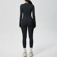thumbnail image 5 of Afdoent Women 2 Piece Workout Sets Solid Color Breathable Yoga Long Sleeve And High Waisted Pants Workout Running Gym Fitness Activewear Outfit Fashion Clothes, 5 of 5