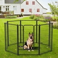 thumbnail image 4 of 40 inch Tall 8 Panels Metal Mesh Dog Playpen with 2 Door for Large/Medium/Small Dogs Exercise Outdoor Indoor, 4 of 8