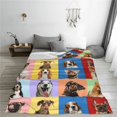 thumbnail image 5 of Rateoe funny dogs Print Fuzzy Fleece Throw Blanket Extra Large,Super Soft,Fluffy and Warm Blankets for Couch,Bed,All Season Use-40"x30", 5 of 7
