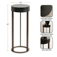 thumbnail image 3 of Kate and Laurel Rovin Modern Round Drink Table, 9 x 9 x 22, Black and Bronze, Wooden Living Room Accent Table for Small Spaces and Bedroom Home Decor, 3 of 8