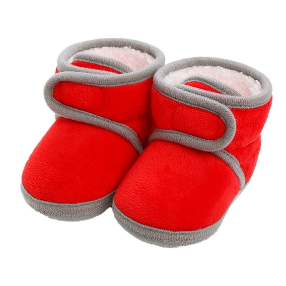 Winter Warm Infant Newborn Crib Sock Shoes First Walkers-red-13 yards