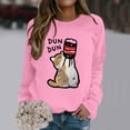 thumbnail image 2 of VBARHMQRT Chandail à Capuchon Court Femmes Femmes Its Fall Yall Chandail Citrouille Imprimé Léopard Décontracté à Manches Longues Chandail à Enfiler Chemise Hauts Blouse, 2 of 4
