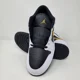 thumbnail image 1 of N I-K-E A i r-Jor-dan 1 Low White Black Metallic Gold 553558-172 Men's Size 9, 1 of 6