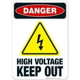 thumbnail image 1 of High Voltage Keep Out Sign, OSHA Danger Sign, (SI-3794) 10x14 Aluminum, 1 of 1