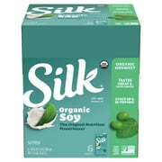 (Pack of 6) Silk Organic Shelf-Stable Unsweetened Soy Milk, 1 Quart