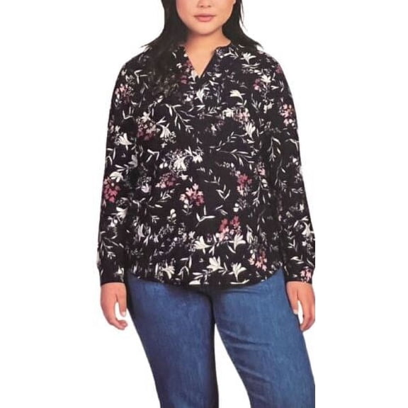 Hilary Radley Ladies' Long Sleeve Blouse (Blue, XL) 1640868