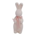 thumbnail image 1 of Figura de conejo de Pascua flocada, decorativa y creativa, adorno de conejo Rosa claro, 1 of 9
