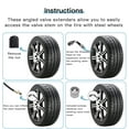 thumbnail image 2 of 45 degree tire valve extender for two-wheel passenger car valve stem extender 6-pack valve stem extender RV, 2 of 5