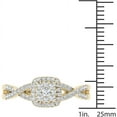 thumbnail image 4 of 1/2 Carat T.W. Diamond Criss-Cross Shank Halo 10kt Yellow Gold Engagement Ring, 4 of 5