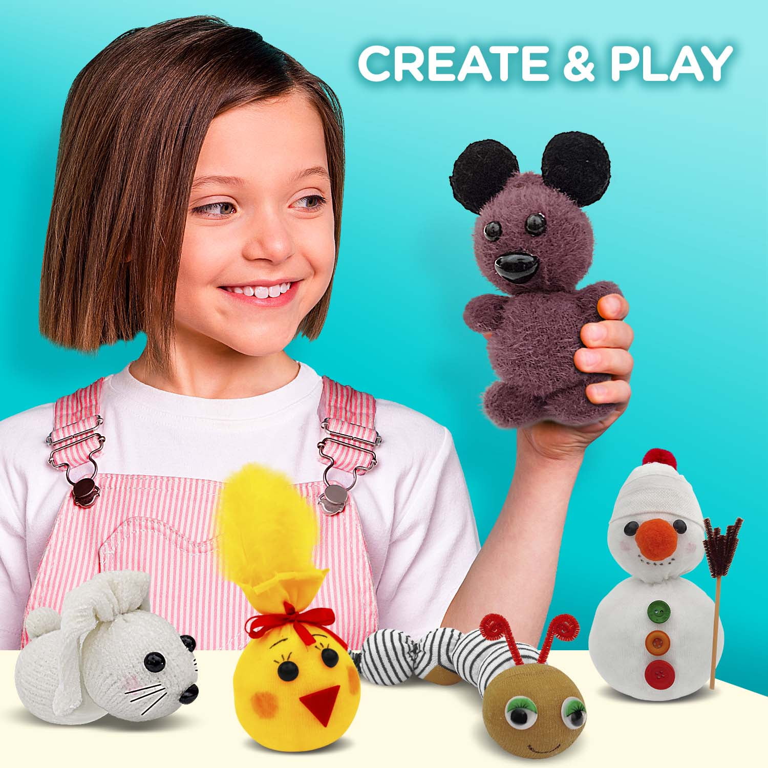 LC Crafts Arts and Crafts for Kids Ages 8-12 Create Your Own Plush Toys Kit Includes All Supplies and Instructions Best Craft Project for Girls 