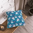 thumbnail image 5 of KLL Swan On The Pond Decorative Throw Pillow Covers Velvet Soft for Couch Sofa Bedroom Living Room Outdoor (No pillow core)- 16"x16", 5 of 5