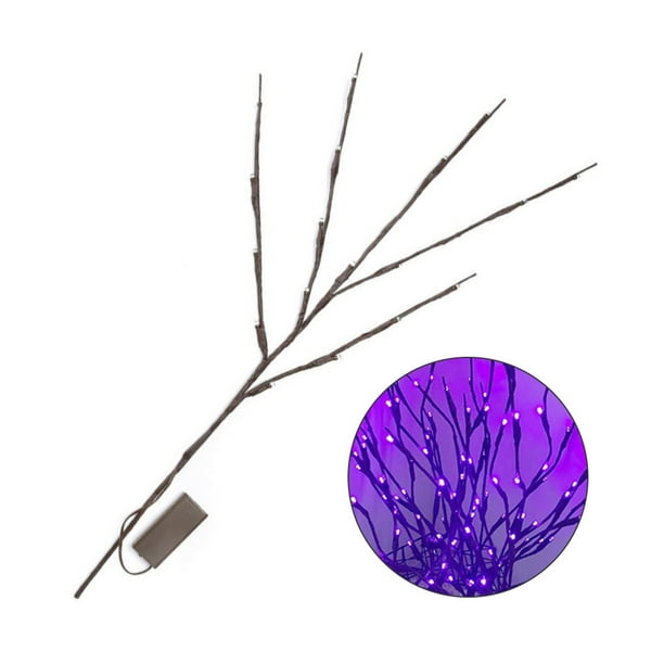 Yuarrent Rama de árbol LED Luz 5000lm 5000K Temperatura de color Sala de estar Lámpara Cadena Decoración de vacaciones Interior Exterior Iluminación y accesorios Púrpura