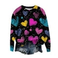 thumbnail image 4 of Ounisa Valentines Day Shirts Women Valentine Crewneck Sweatshirts Love Heart Sweatshirt Valentine's Long Sleeve Tops, 4 of 5