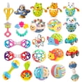 thumbnail image 1 of Juguetes sensoriales para el desarrollo del bebé mordedor de 0 6 y 12 meses sonajero educativo juguetes de dentición suave juegos para bebés de 1 año, 1 of 5