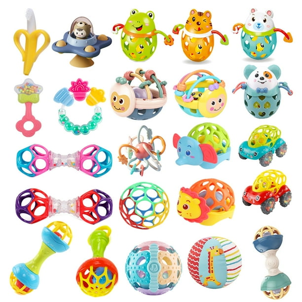 Sonajeros para bebés de 0 6 y 12 meses desarrollo sensorial de dentición juguetes educativos para bebés juegos de campana suave para bebés recién nacidos 1 año