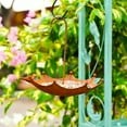 thumbnail image 5 of Rusted Metal Umbrella Bird Feeder, 9.06" x 3.54", Weather-Resistant, Easy-Clean, Garden & Courtyard Decor, 5 of 5