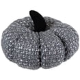 thumbnail image 5 of Northlight Woven Pumpkin Fall Harvest Decoration - 7.5" - Gray and Black, 5 of 7
