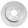 thumbnail image 4 of Performance Brake Rotor Drilled Slotted Rear Coated Pair For S60 S80 V70 XC70, 4 of 9