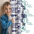 thumbnail image 3 of Blackout Kids Curtains,Blue Football Words Pattern Childrens Insulated Curtains Set Of 2,Bedroom Essentials,Toddler Room Decor 52"x84", 3 of 5