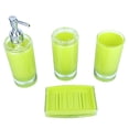 thumbnail image 4 of Bathroom Accessories Thick Acrylic Plastic Cup, Toothbrush Holder, soap Dispenser, soap Plate, Four Piece Set of Bathroom Supplies, Cylindrical Type Simple Style (Green), 4 of 8