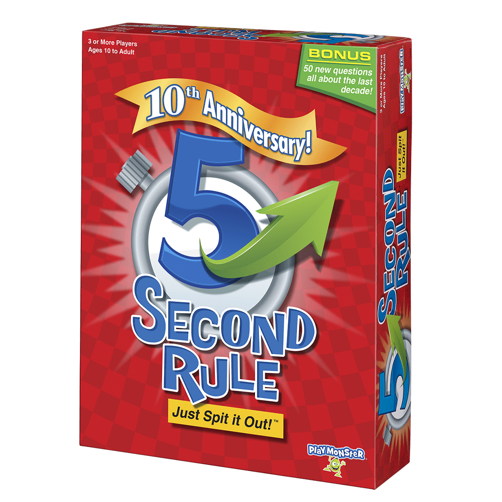 PlayMonster, 5 Second Rule, Board Game, Fast-Paced Family Party Game for Ages 10 and up