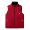 thumbnail image 2 of Kalauyu Men's Sherpa-Lined Vest, Mens Loose Fit Winter Insulated Workwear Mock-Neck Vest, 2 of 5
