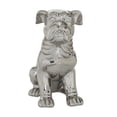 thumbnail image 6 of 11" x 11" Silver Ceramic Dog Sculpture, by DecMode, 6 of 9