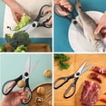 thumbnail image 4 of Kitchen Shears, Kitchen Scissors Heavy Duty Meat Scissors, Multi Use Scissors Cutting Tool, for Chicken, Meat, Fish, Herbs, BBQ,Poultry, Dishwasher Safe Cooking Scissors, 4 of 7