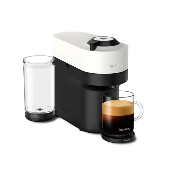 Restored Nespresso Vertuo Pop+ Coffee and Espresso Maker by Breville, Coconut White (Refurbished)