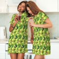 thumbnail image 4 of Balery Kiwi and Avocado Camisón de manga corta con cuello redondo para mujer, cómodo y elegante., 4 of 6