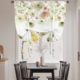 thumbnail image 3 of Spring Green Flowers Balloon Curtains 63 Inch Length for Living Room/Bedroom, Watercolor Floral Botanical Rod Pocket Privacy Door Curtains Decorative Tie Up Shade for Window 52"x63", 3 of 8