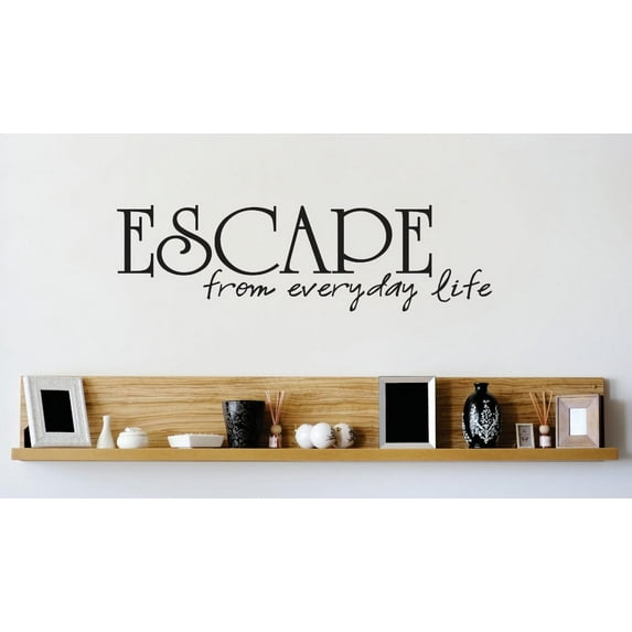 Home Wall Decals Escape From Everyday Bedroom Stickers DIY Removable Originality Stickers - Size: 15 In x 36 In