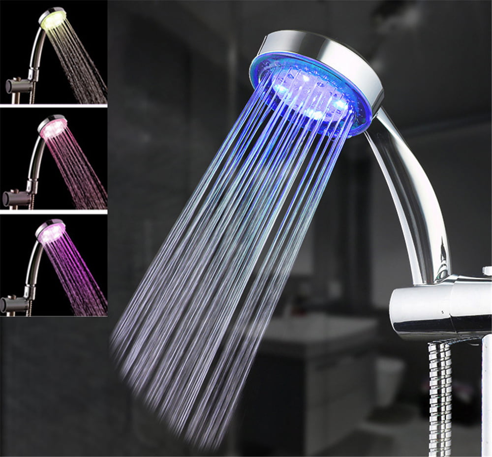 Colorful Shower Head Home Bathroom 7 Colors Changing LED Shower-Glow Light 
