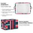 thumbnail image 2 of Yayeee Canvas Storage Basket with Handles for Shelves Fabric Bins Closet Organizer, Navy Blue Stripes, 2 of 8