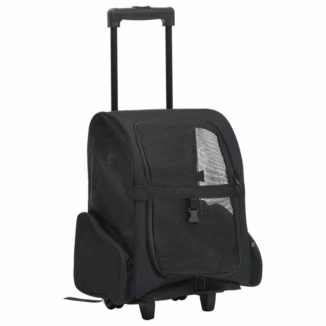 vidaXL Chariot Pliable Multifonction pour Animaux Noir