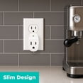 thumbnail image 2 of KMC Surge Tap Mini Wall Mount Surge Protector, 5-Pack, Single-Outlet, 640 Joules, White, 2 of 11