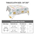 thumbnail image 7 of Wukai Little Elephant Waterproof Tablecloth for Kitchen Dining, Fits Square Tables for 2-4 Seats -60"x60", 7 of 7